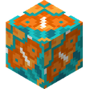 Orange Glazed Terracotta.png: Inventory sprite for Orange Glazed Terracotta in Minecraft as shown in-game linking to Orange Glazed Terracotta with description: Orange Glazed Terracotta