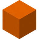 Orange Concrete.png: Inventory sprite for Orange Concrete in Minecraft as shown in-game linking to Orange Concrete with description: Orange Concrete