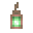 Waxed Exposed Copper Lantern.png: Inventory sprite for Waxed Exposed Copper Lantern in Minecraft as shown in-game linking to Waxed Exposed Copper Lantern with description: Waxed Exposed Copper Lantern