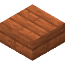 Acacia Slab.png: Inventory sprite for Acacia Slab in Minecraft as shown in-game linking to Acacia Slab with description: Acacia Slab