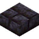 Polished Blackstone Brick Slab.png: Inventory sprite for Polished Blackstone Brick Slab in Minecraft as shown in-game