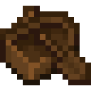 Dark Oak Boat.png: Inventory sprite for Dark Oak Boat in Minecraft as shown in-game linking to Dark Oak Boat with description: Dark Oak Boat