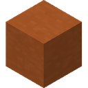Orange Terracotta.png: Inventory sprite for Orange Terracotta in Minecraft as shown in-game linking to Orange Terracotta with description: Orange Terracotta