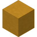 Yellow Terracotta.png: Inventory sprite for Yellow Terracotta in Minecraft as shown in-game linking to Yellow Terracotta with description: Yellow Terracotta