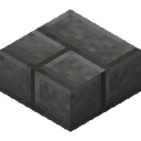 Deepslate Brick Slab.png: Inventory sprite for Deepslate Brick Slab in Minecraft as shown in-game