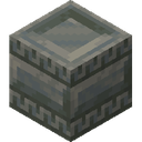 Chiseled Tuff Bricks.png: Inventory sprite for Chiseled Tuff Bricks in Minecraft as shown in-game linking to Chiseled Tuff Bricks with description: Chiseled Tuff Bricks