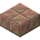Waxed Exposed Cut Copper Slab.png: Inventory sprite for Waxed Exposed Cut Copper Slab in Minecraft as shown in-game linking to Waxed Exposed Cut Copper Slab with description: Waxed Exposed Cut Copper Slab