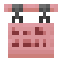 Cherry Hanging Sign.png: Inventory sprite for Cherry Hanging Sign in Minecraft as shown in-game linking to Cherry Hanging Sign with description: Cherry Hanging Sign