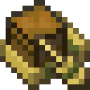 Bamboo Raft with Chest.png: Inventory sprite for Bamboo Raft with Chest in Minecraft as shown in-game linking to Bamboo Raft with Chest with description: Bamboo Raft with Chest