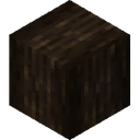 Dark Oak Wood.png: Inventory sprite for Dark Oak Wood in Minecraft as shown in-game linking to Dark Oak Wood with description: Dark Oak Wood