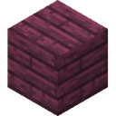 Crimson Planks.png: Inventory sprite for Crimson Planks in Minecraft as shown in-game linking to Crimson Planks with description: Crimson Planks