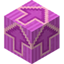 Magenta Glazed Terracotta.png: Inventory sprite for Magenta Glazed Terracotta in Minecraft as shown in-game linking to Magenta Glazed Terracotta with description: Magenta Glazed Terracotta