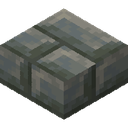 Tuff Brick Slab.png: Inventory sprite for Tuff Brick Slab in Minecraft as shown in-game