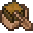 Jungle Boat with Chest.png: Inventory sprite for Jungle Boat with Chest in Minecraft as shown in-game linking to Jungle Boat with Chest with description: Jungle Boat with Chest