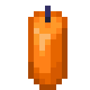Orange Candle.png: Inventory sprite for Orange Candle in Minecraft as shown in-game linking to Orange Candle with description: Orange Candle