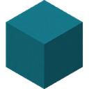 Cyan Concrete.png: Inventory sprite for Cyan Concrete in Minecraft as shown in-game linking to Cyan Concrete with description: Cyan Concrete