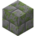 Mossy Stone Brick Stairs.png: Inventory sprite for Mossy Stone Brick Stairs in Minecraft as shown in-game linking to Mossy Stone Brick Stairs with description: Mossy Stone Brick Stairs