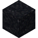 Black Concrete Powder.png: Inventory sprite for Black Concrete Powder in Minecraft as shown in-game linking to Black Concrete Powder with description: Black Concrete Powder