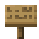 Oak Sign.png: Inventory sprite for Oak Sign in Minecraft as shown in-game