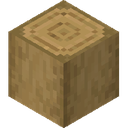 Stripped Oak Log.png: Inventory sprite for Stripped Oak Log in Minecraft as shown in-game linking to Stripped Oak Log with description: Stripped Oak Log