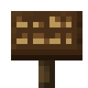 Dark Oak Sign.png: Inventory sprite for Dark Oak Sign in Minecraft as shown in-game