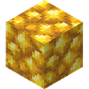 Block of Raw Gold.png: Inventory sprite for Block of Raw Gold in Minecraft as shown in-game linking to Block of Raw Gold with description: Block of Raw Gold