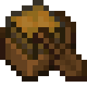 Dark Oak Boat with Chest.png: Inventory sprite for Dark Oak Boat with Chest in Minecraft as shown in-game linking to Dark Oak Boat with Chest with description: Dark Oak Boat with Chest