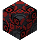 Black Glazed Terracotta.png: Inventory sprite for Black Glazed Terracotta in Minecraft as shown in-game linking to Black Glazed Terracotta with description: Black Glazed Terracotta