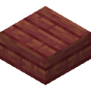 Mangrove Slab.png: Inventory sprite for Mangrove Slab in Minecraft as shown in-game linking to Mangrove Slab with description: Mangrove Slab