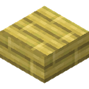 Bamboo Slab.png: Inventory sprite for Bamboo Slab in Minecraft as shown in-game linking to Bamboo Slab with description: Bamboo Slab