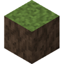 Grass Block.png: Inventory sprite for Grass Block in Minecraft as shown in-game with description: Grass Block