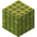 Block of Bamboo.png: Inventory sprite for Block of Bamboo in Minecraft as shown in-game linking to Block of Bamboo with description: Block of Bamboo