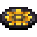 Music Disc (Golden).png: Inventory sprite for Music Disc (Golden) in Minecraft as shown in-game linking to Music Disc (Golden) with description: Music Disc (Golden)