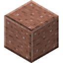 Polished Granite.png: Inventory sprite for Polished Granite in Minecraft as shown in-game linking to Polished Granite with description: Polished Granite