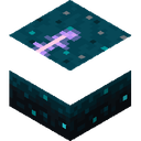 Calibrated Sculk Sensor.png: Inventory sprite for Calibrated Sculk Sensor in Minecraft as shown in-game linking to Calibrated Sculk Sensor with description: Calibrated Sculk Sensor