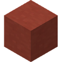 Red Terracotta.png: Inventory sprite for Red Terracotta in Minecraft as shown in-game linking to Red Terracotta with description: Red Terracotta
