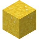 Yellow Concrete Powder.png: Inventory sprite for Yellow Concrete Powder in Minecraft as shown in-game linking to Yellow Concrete Powder with description: Yellow Concrete Powder