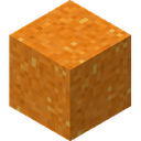 Orange Concrete Powder.png: Inventory sprite for Orange Concrete Powder in Minecraft as shown in-game linking to Orange Concrete Powder with description: Orange Concrete Powder