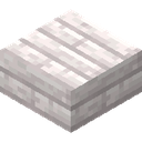Pale Oak Slab.png: Inventory sprite for Pale Oak Slab in Minecraft as shown in-game linking to Pale Oak Slab with description: Pale Oak Slab
