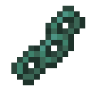 Oxidized Copper Chain.png: Inventory sprite for Oxidized Copper Chain in Minecraft as shown in-game linking to Oxidized Copper Chain with description: Oxidized Copper Chain