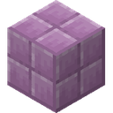 Purpur Block.png: Inventory sprite for Purpur Block in Minecraft as shown in-game linking to Purpur Block with description: Purpur Block