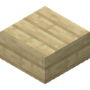 Birch Slab.png: Inventory sprite for Birch Slab in Minecraft as shown in-game linking to Birch Slab with description: Birch Slab